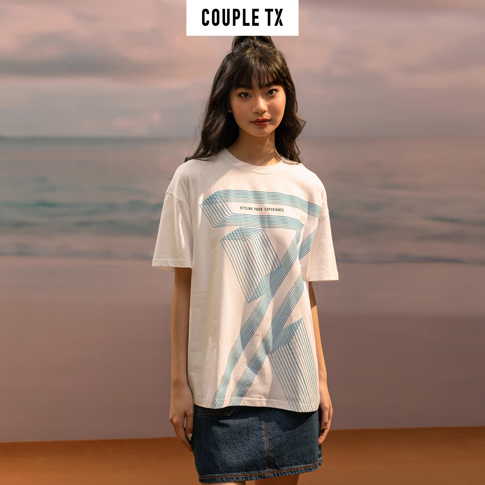 Áo Thun Nam Nữ IN Logo X Chuyển Màu Couple TX TS 147
