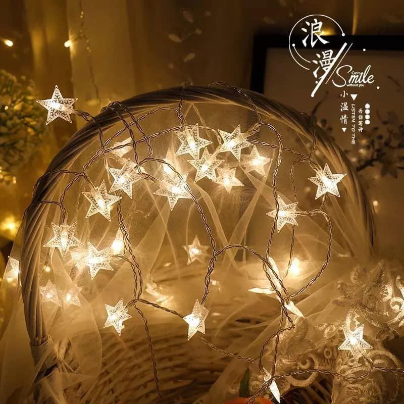Dây đèn nháy led trang trí hình ngôi sao 3m/ 6m usb, 3m cắm điện đủ màu