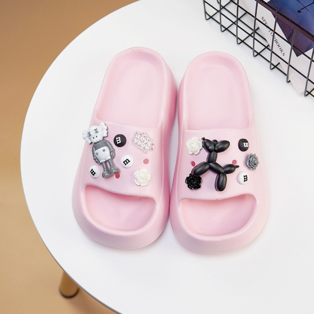 Dép bánh mì cross nữ đế độn 5cm , dép sục nữ baya duet hàn quốc kèm Sticker chất liệu EVA siêu nhẹ DL314
