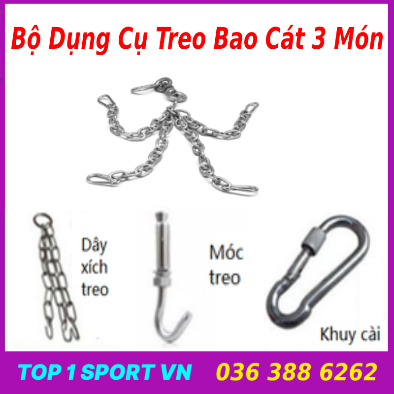 Vỏ bao cát đấm bốc boxing trẻ em 4 lớp dài 60cm, đường kính 26cm tặng full combo 5 món bao gồm găng tay đấm bốc trẻ em, móc treo, dây xích, khuy cài