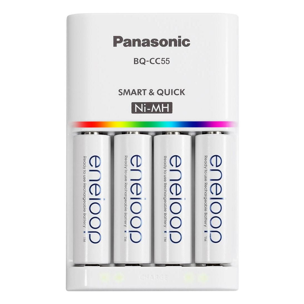 BỘ PIN SẠC NHANH PANASONIC AA/ AAA KJ55 (4 VIÊN AA 2000MAH) hàng chính hãng