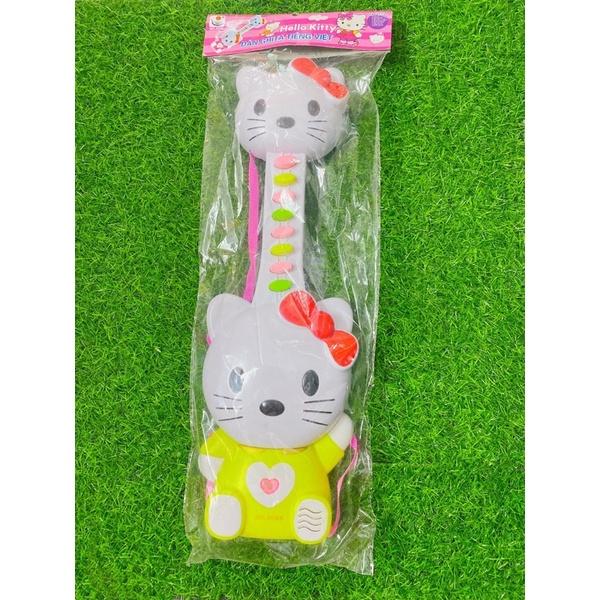 Đàn Ghita Mèo Kitty Nhỏ/To Có Đèn, Phát Nhạc Tiếng Việt Tặng Pin