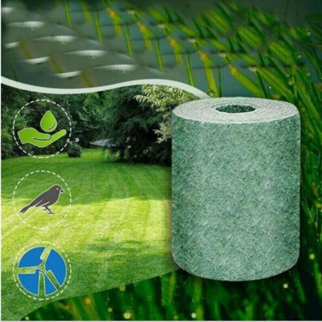 Biodegradable Grass Seed Mat, Year Round Green -20cm Width - for Lawns, Dog Patches and Shade - Just Roll Water & Grow - Not Fake or Artificial Grass