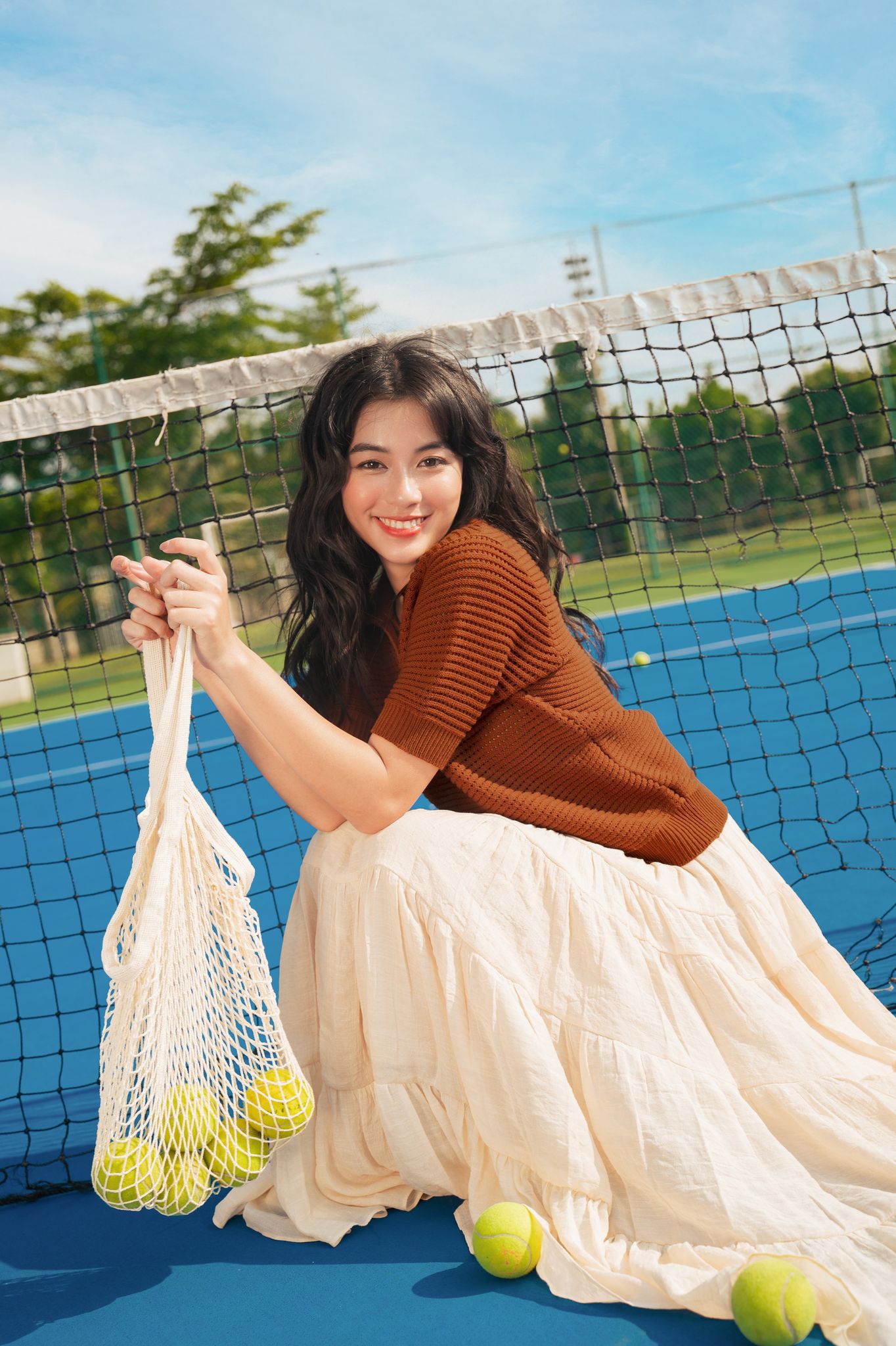 OLV - Áo Knitwear Shirt In Caramel