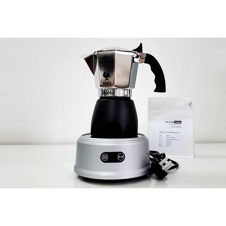 Combo pha Espresso tại nhà với Ấm Moka Bialetti Brikka đi kèm với bếp đun Mini