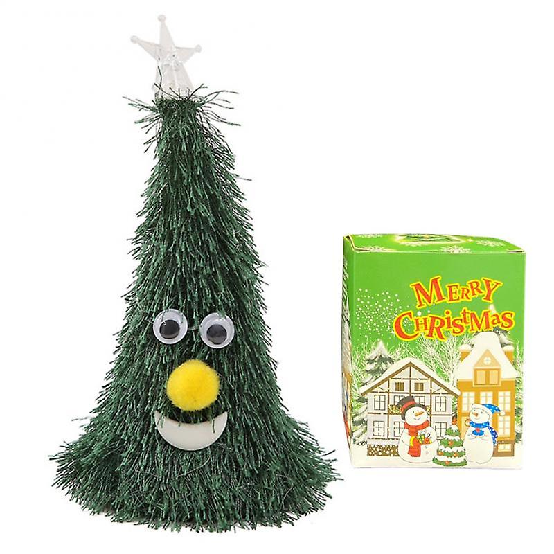 Cây thông Noel phát nhạc Merry Christmas có đèn sáng và lắc đầu làm quà tặng và trang trí Giáng sinh
