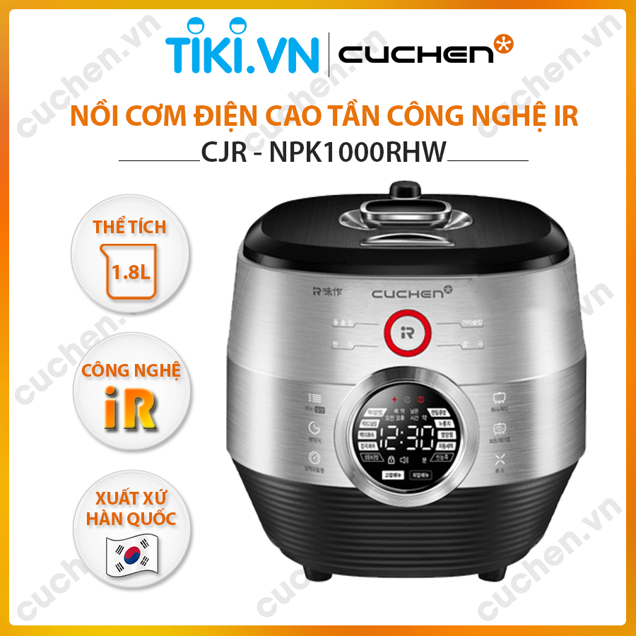 Nồi cơm điện cao tần IR Cuchen CJR-NPK1000RHW 1.8L (Nhập khẩu chính hãng)