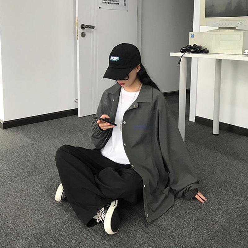 Áo khoác nam nữ bomber unisex gió jacket dù 2 lớp cúc bấm form rộng local brand ulzzang phong cách hàn quốc đep LEASTREE