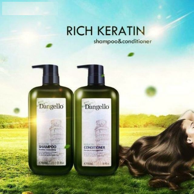 Bộ Dầu Gội và Dầu Xả D'angello Keratin 800ml