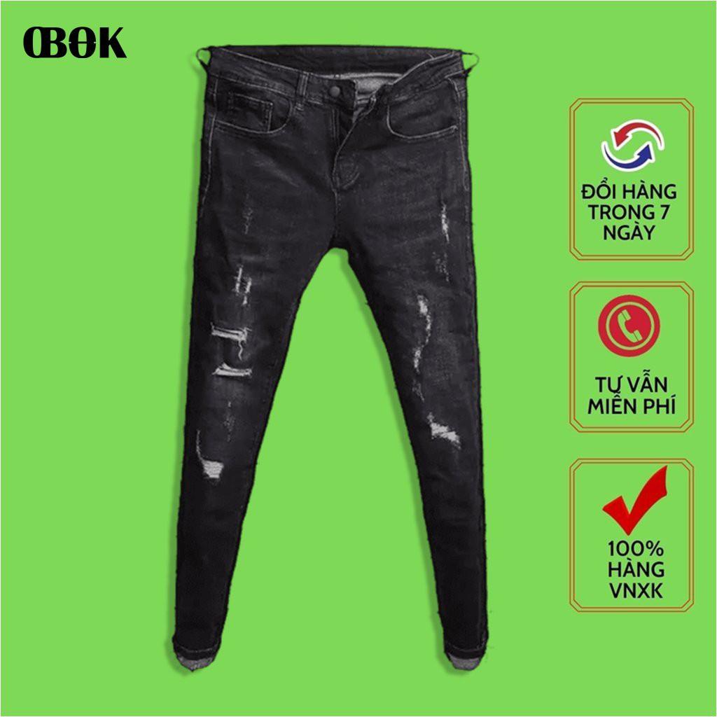 Quần Jean Nam Ống Côn , Quần Bò Nam Đẹp Cao Cấp 2021 OBOK Fashion QJN3347