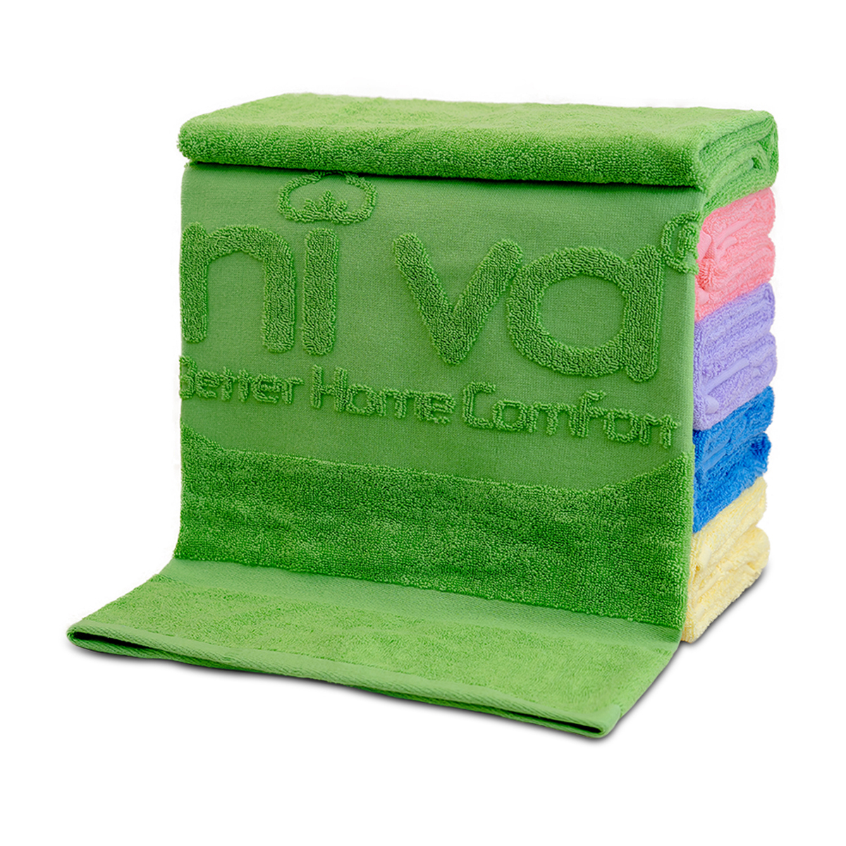 Khăn Tắm Cotton Tự Nhiên 100%  Xuất Nhật Niva BJ3 Mềm Mịn Thấm Hút, An Toàn, Trơn Kích Thước 700x1400 mm