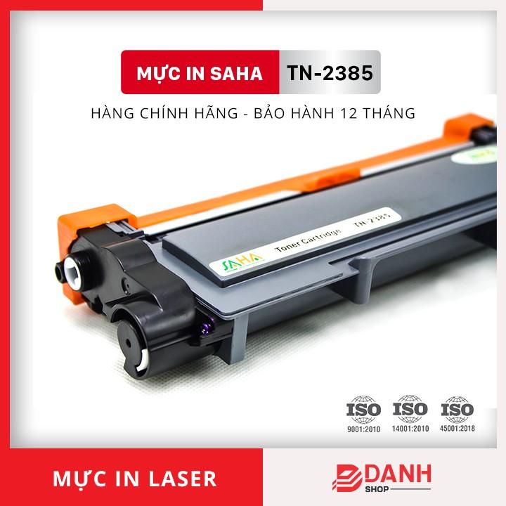 Hộp mực in SAHA TN-2385 - CÓ NẮP NẠP MỰC - Dùng cho máy in Brother - Chính Hãng