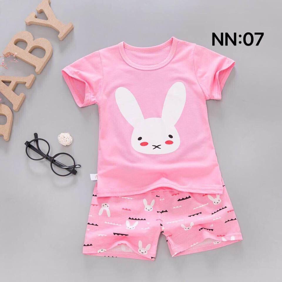 Bộ cotton thun bé trai bé gái xuất Hàn size 90-140, mua hàng inb mình mẫu và size nha