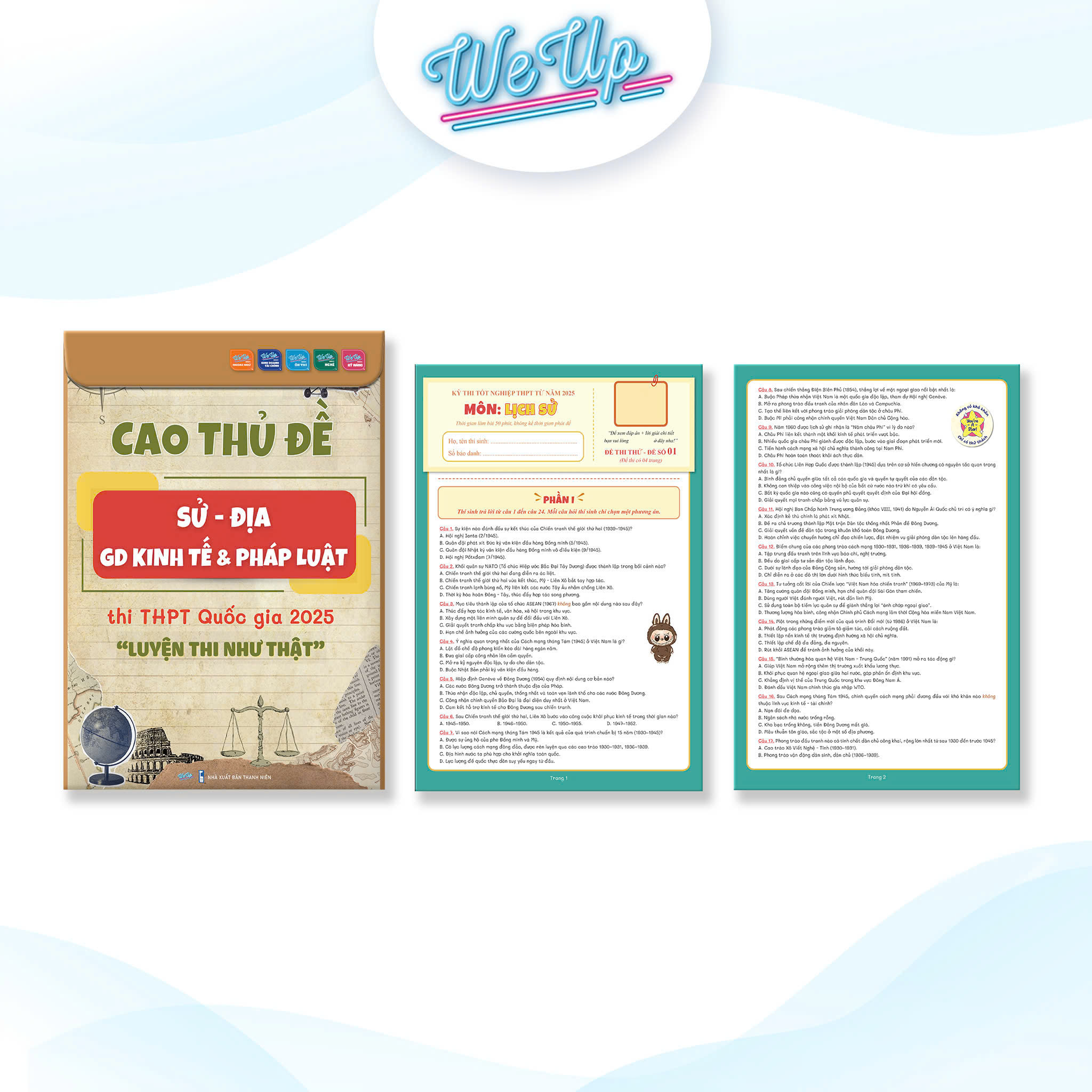 COMBO 3 SÁCH CAO THỦ ĐỀ THPT 2025 : Cao thủ đề Toán, Văn - Anh, Sử - Địa - GD Kinh Tế &amp; PL