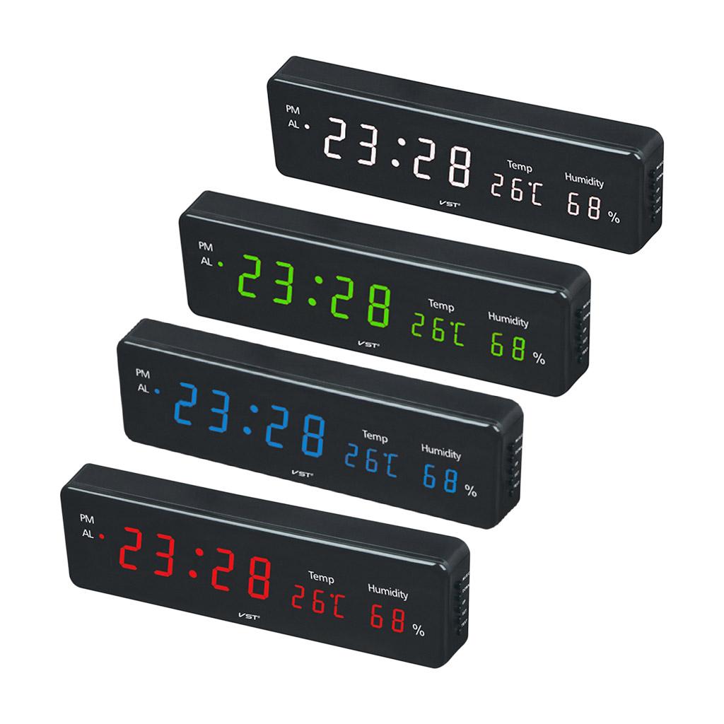 Led Digital Alarm Clock Temperature Humidity Display Clock