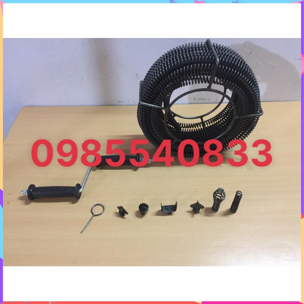 Dây thông tắc cống dài 21M dùng tay quay, thông bồn cầu,bồn rửa mặt,thông đường ống nước