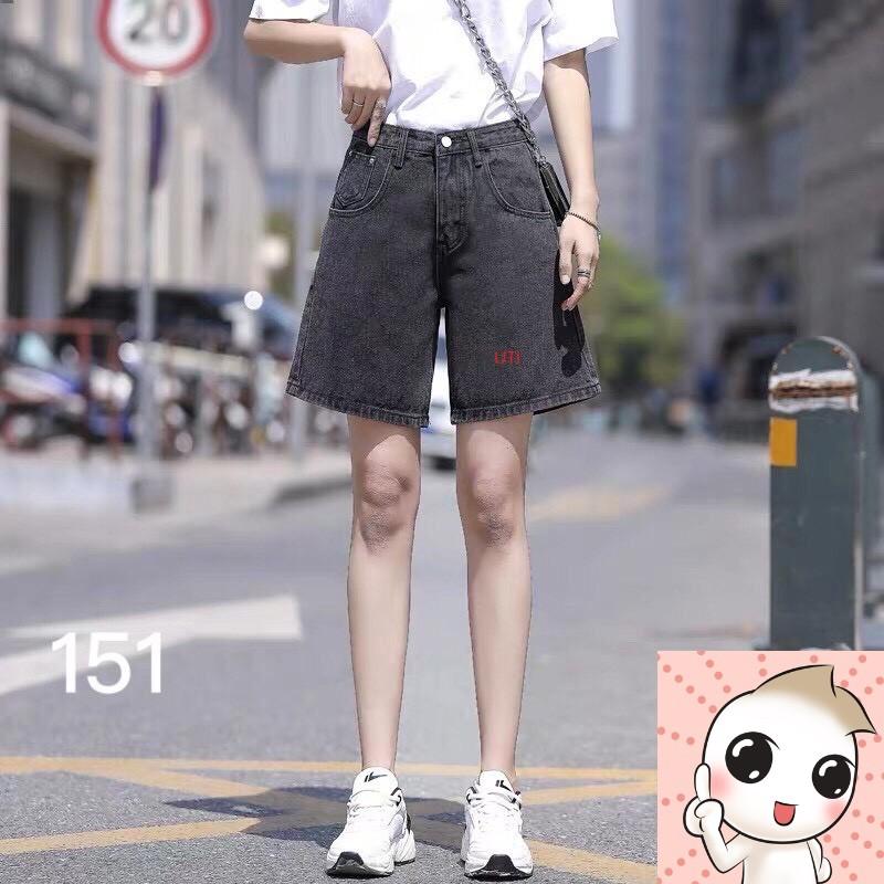 Quần jean ngố đỉa cạp siêu chất - quần short jean nữ Hàn Quốc