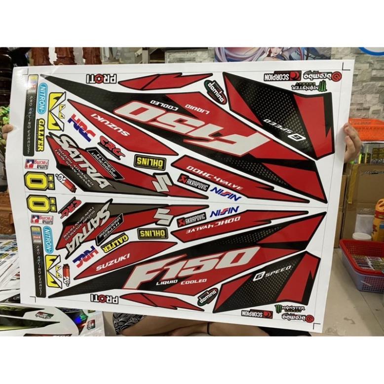 Tem rời Satria Fi đỏ đen bảo hành màu sắc vĩnh viễn