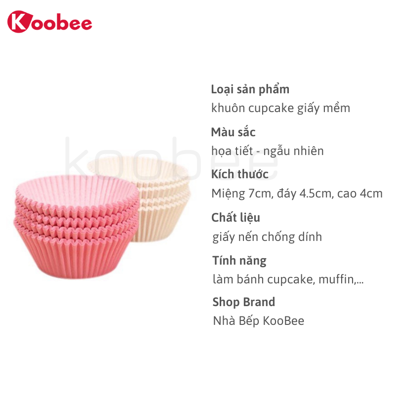 Set 100 giấy lót bánh cupcake, muffin, bánh bao, bánh trứng nướng - Ly khuôn cupcake giấy nến chống dính (NGẪU NHIÊN)