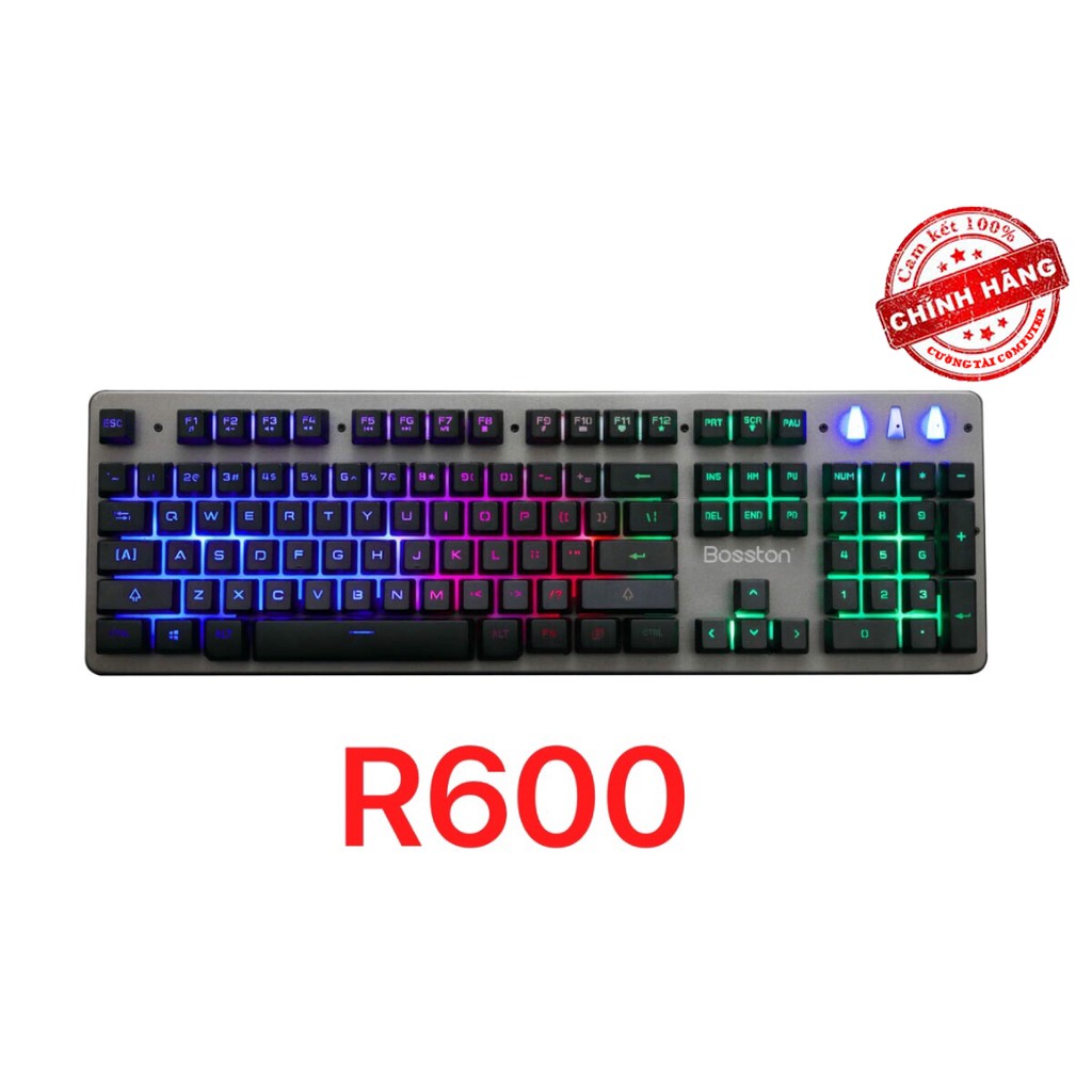 Bàn phím giả cơ chuyên game Bosston R600 - Led đa màu