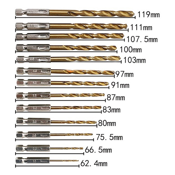 Bộ 13 mũi khoan đa năng lục giác