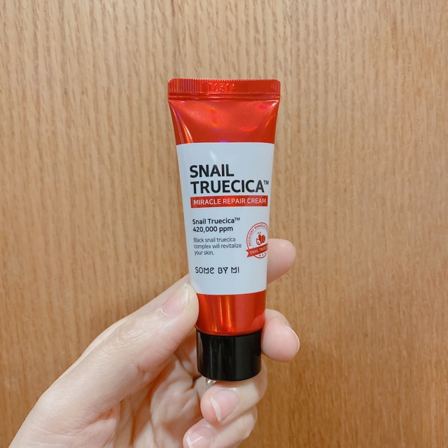 Kem Dưỡng Ẩm Phục Hồi, Cải Thiện Sẹo Lõm  Some By Mi Snail Truecica Miracle Repair Cream MINI SIZE 20g  + Tặng Kèm 1 Băng Đô Tai Mèo Xinh Xắn ( Màu Ngẫu Nhiên)