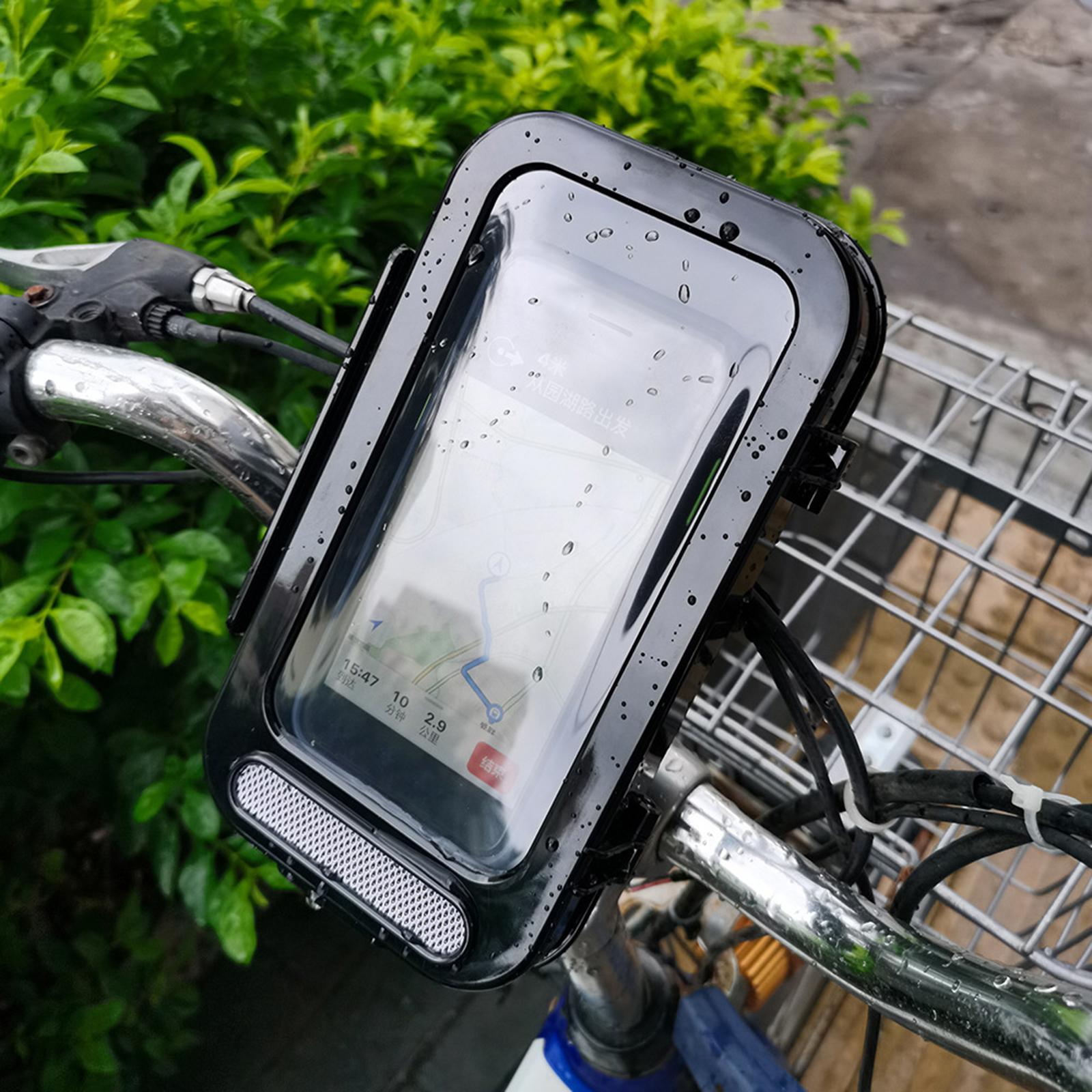 Waterproof  Motorcycle Handlebar Phone Holder Storage Case