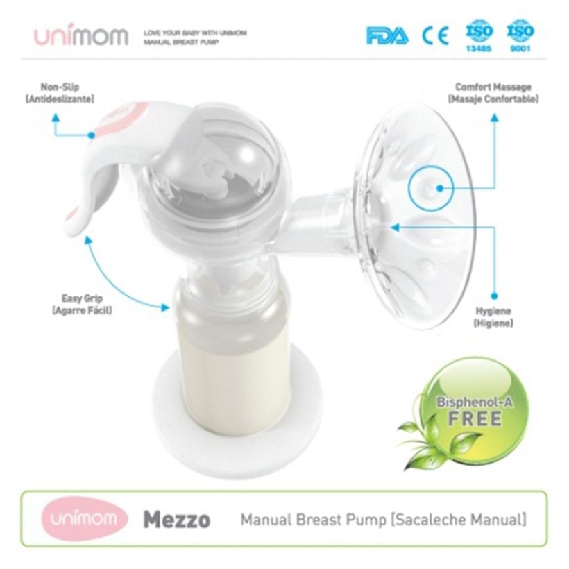 Máy hút sữa bằng tay Mezzo Unimom có Massage Silicone