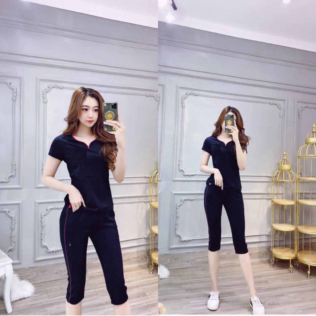 BỘ ĐÒ LỬNG NỮ THUN TRƠN MẶC NHÀ L290