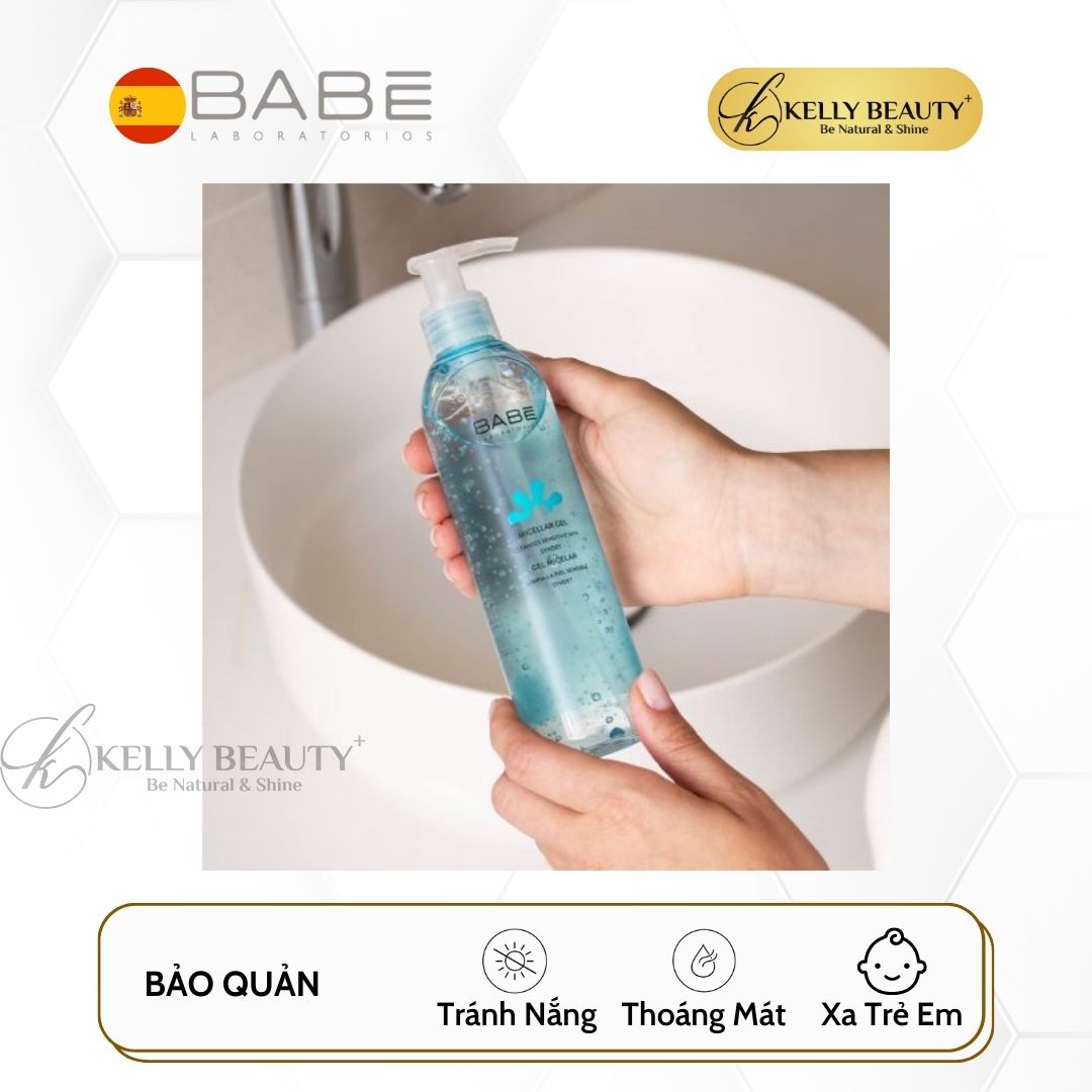 Gel Tẩy Trang Rửa Mặt BABE Micellar Gel - Làm Sạch Dịu Nhẹ, Dưỡng Ẩm Giúp Da Mềm Mại, Mịn Màng | Kelly Beauty