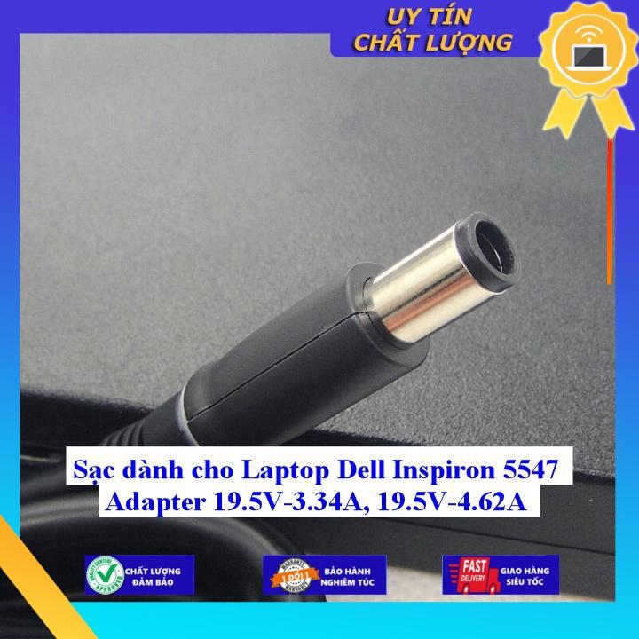 Sạc dùng cho Laptop Dell Inspiron 5547 Adapter 19.5V-3.34A 19.5V-4.62A - Hàng Nhập Khẩu New Seal