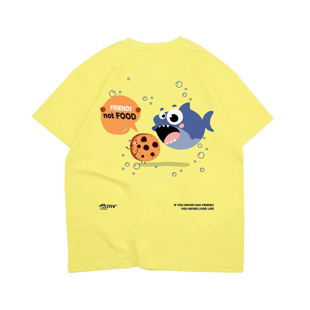 Áo thun nữ form rộng màu vàng | DKMV Yellow Friends Not Food Tee