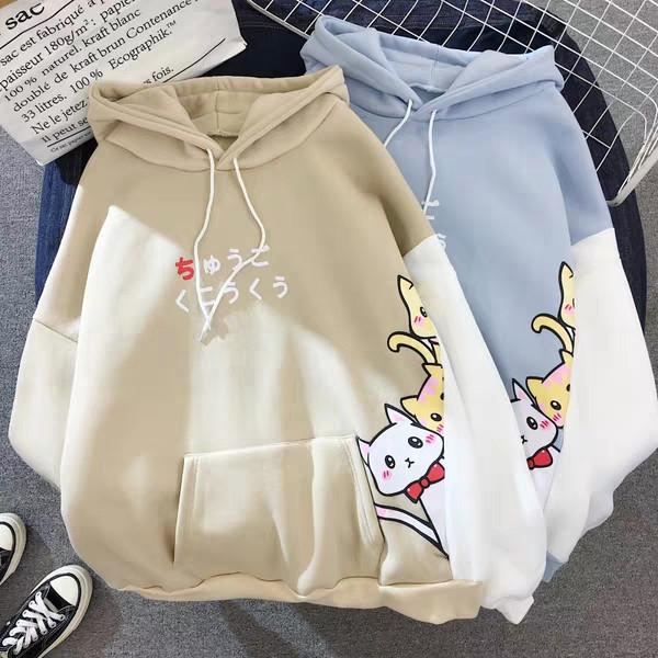 ÁO KHOÁC HOODIE NAM NỮ-IN 3 CON MÈO SIÊU CUTE-MỚI NHẤT