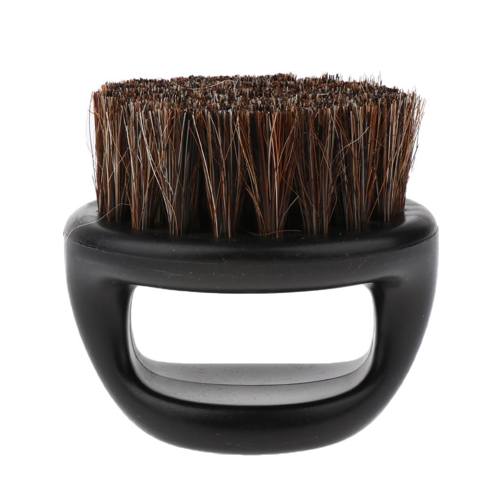Portable Men's Beard Shaving Brush with Handle Round Mustache Modeling Tool for Men's Daily Shaving