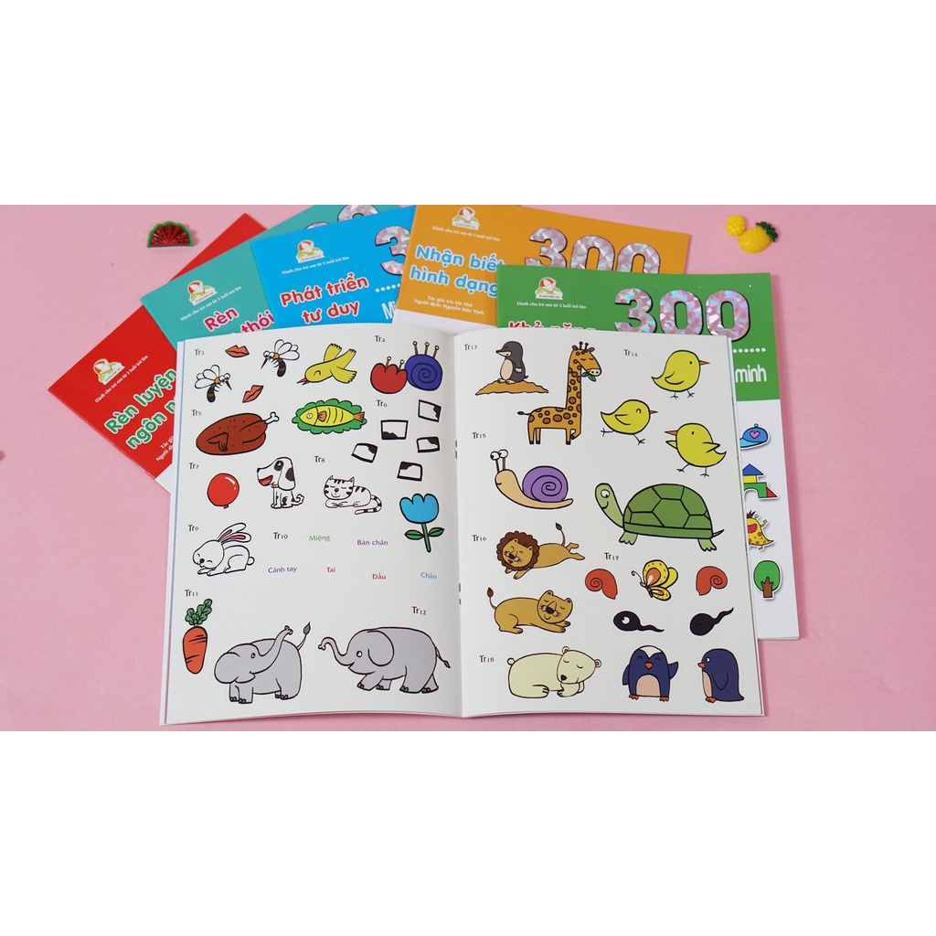 Combo : Sách - 300 Miếng Bóc Dán Thông Minh