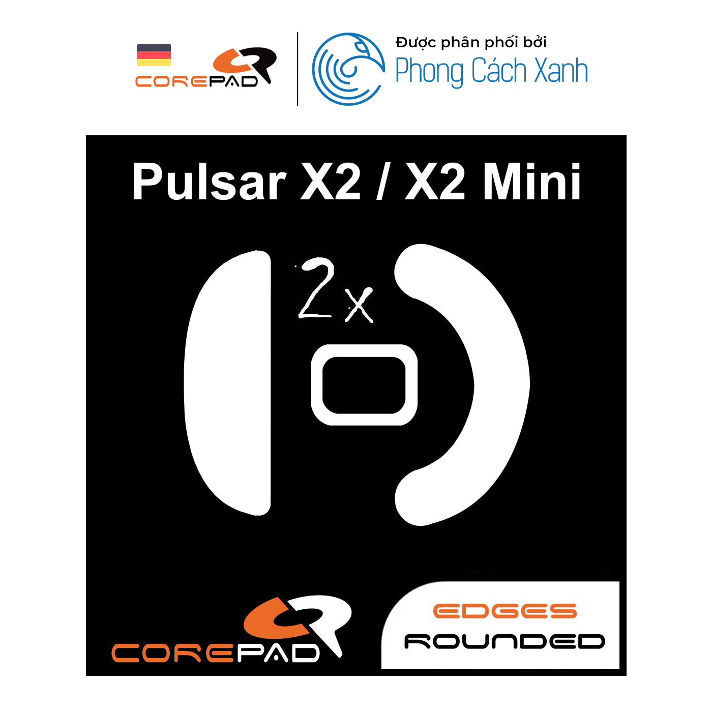 Feet chuột thay thế PTFE Corepad Skatez Pulsar X2 / X2 Mini / X2H / X2H Mini Wireless / X2V2 Wireless / X2V2 Mini - 2 Bộ