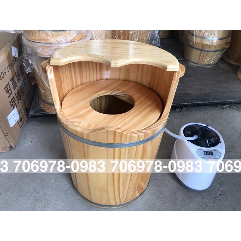 Thùng gỗ xông chân kết hợp x.ông phụ kho.a