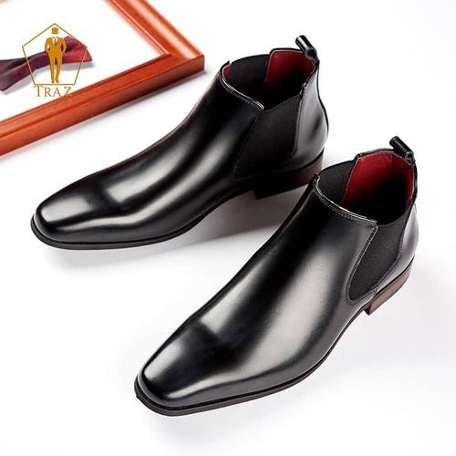 Giày boots nam Chelsea Boots Classic TRAZ đế khâu111