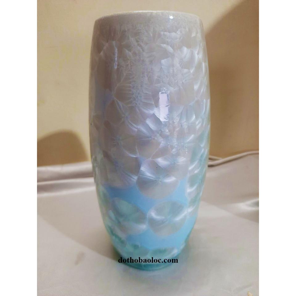 Bình bông men hoa đá