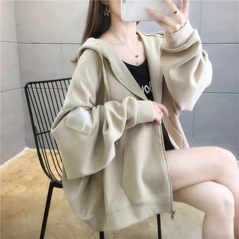 ÁO KHOÁC PHỐI HIỆU TAY THỜI TRANG HOODIE CÓ DÂY KÉO