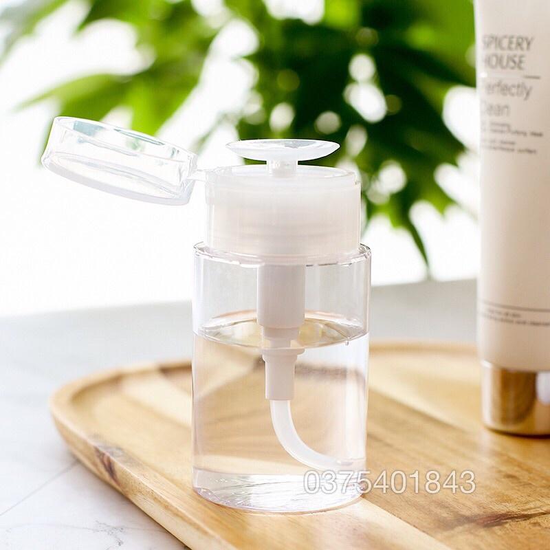 Chai đựng nước tẩy trang có nắp nhấn tiện lợi
