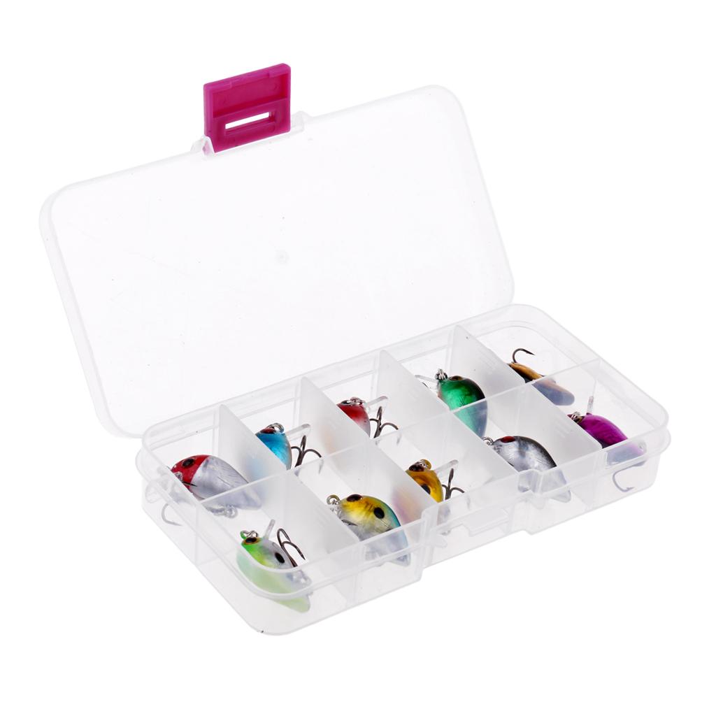 10pcs/lot 2.6cm/2g Plastic Minnow Fishing Lures Bass Crankbait Kit Popper Poper Lure Fishing Tackle Hooks Crankbait Hard Minnow Baits