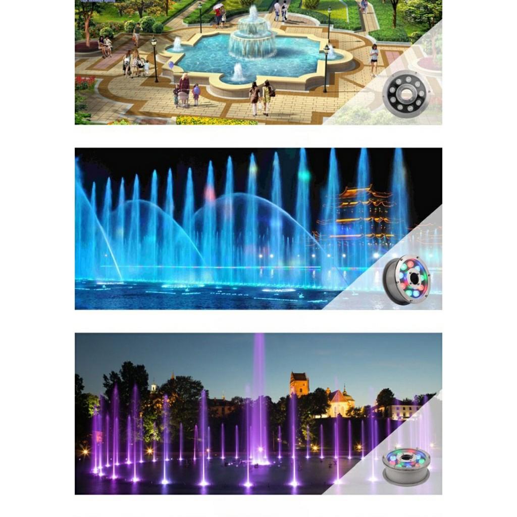 Đèn LED âm nước dạng bánh xe 6W