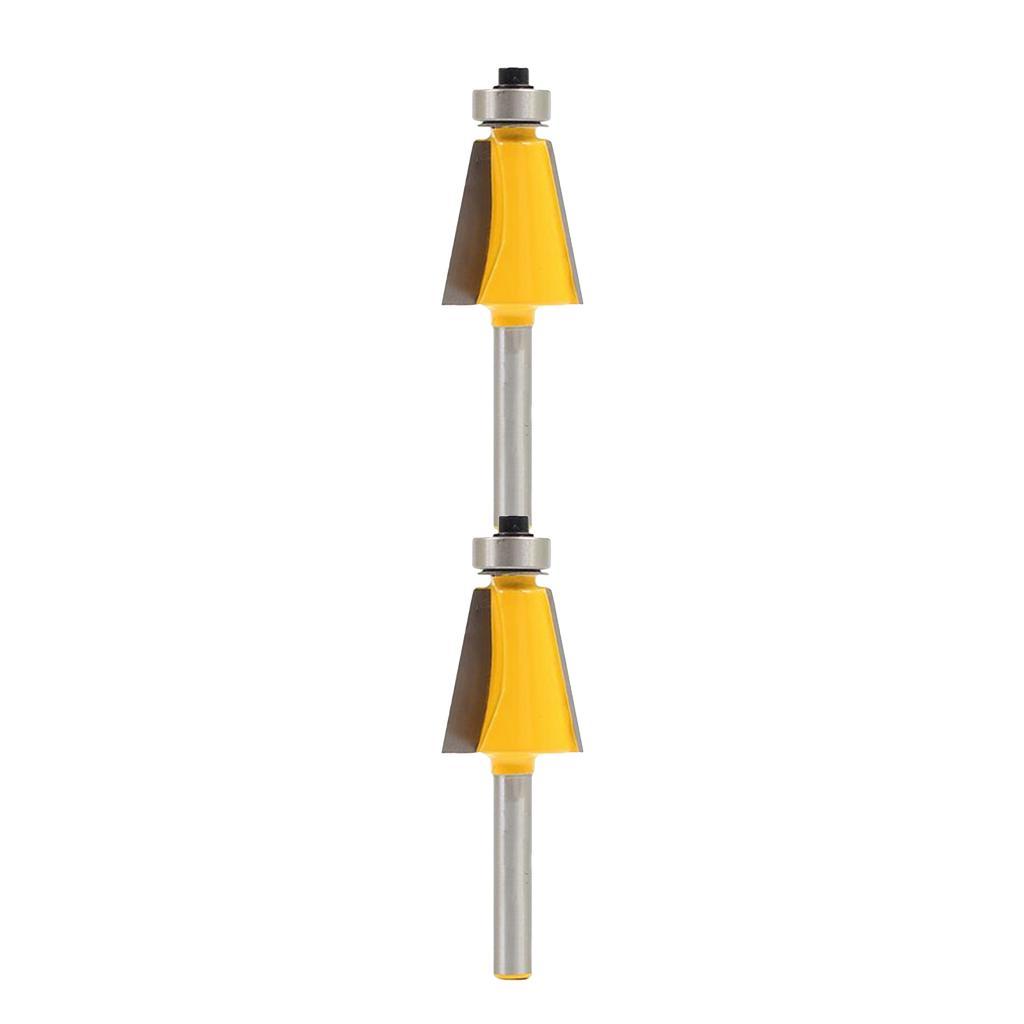 2xWoodworking Chamfer/Bevel Edging Router Bit with 1/4inch Shank
