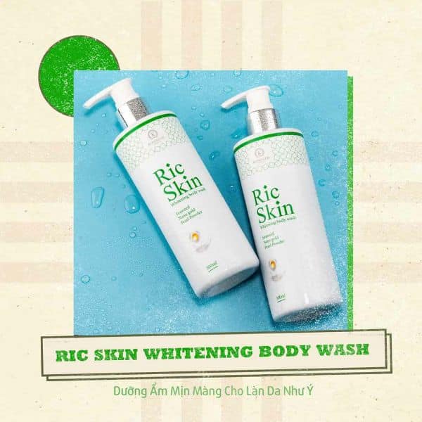 Sữa Tắm Ric Skin (300ml) Giúp Trắng Da, Mịn Da, Ngừa Mụn Lưng