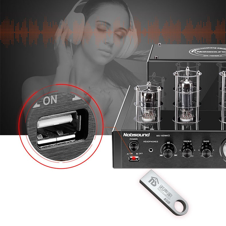 Bộ Amplifier Đèn Mini Bluetooth Nobsound MS-10DMKII Cao Cấp - Hàng Chính Hãng