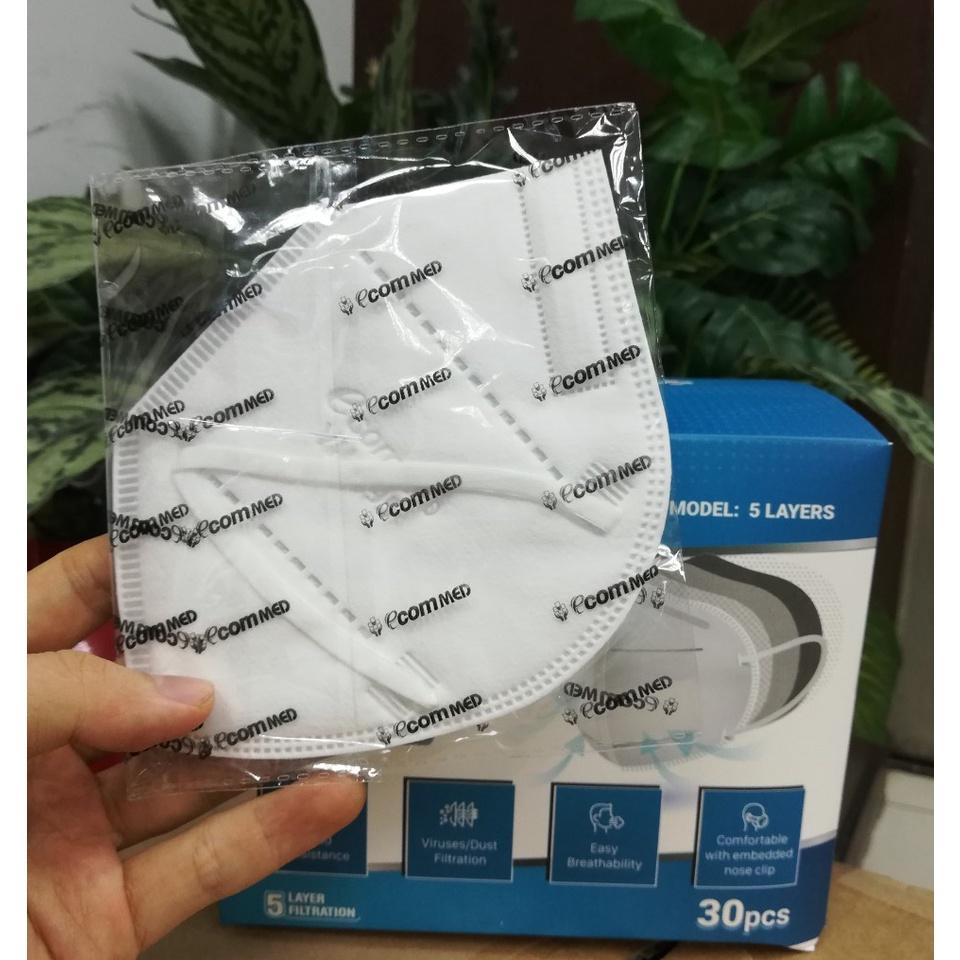 Combo 6 Hộp Khẩu Trang N95 EcomMed - Tặng thêm 2 hộp 10 cái - Đạt chuẩn FDA
