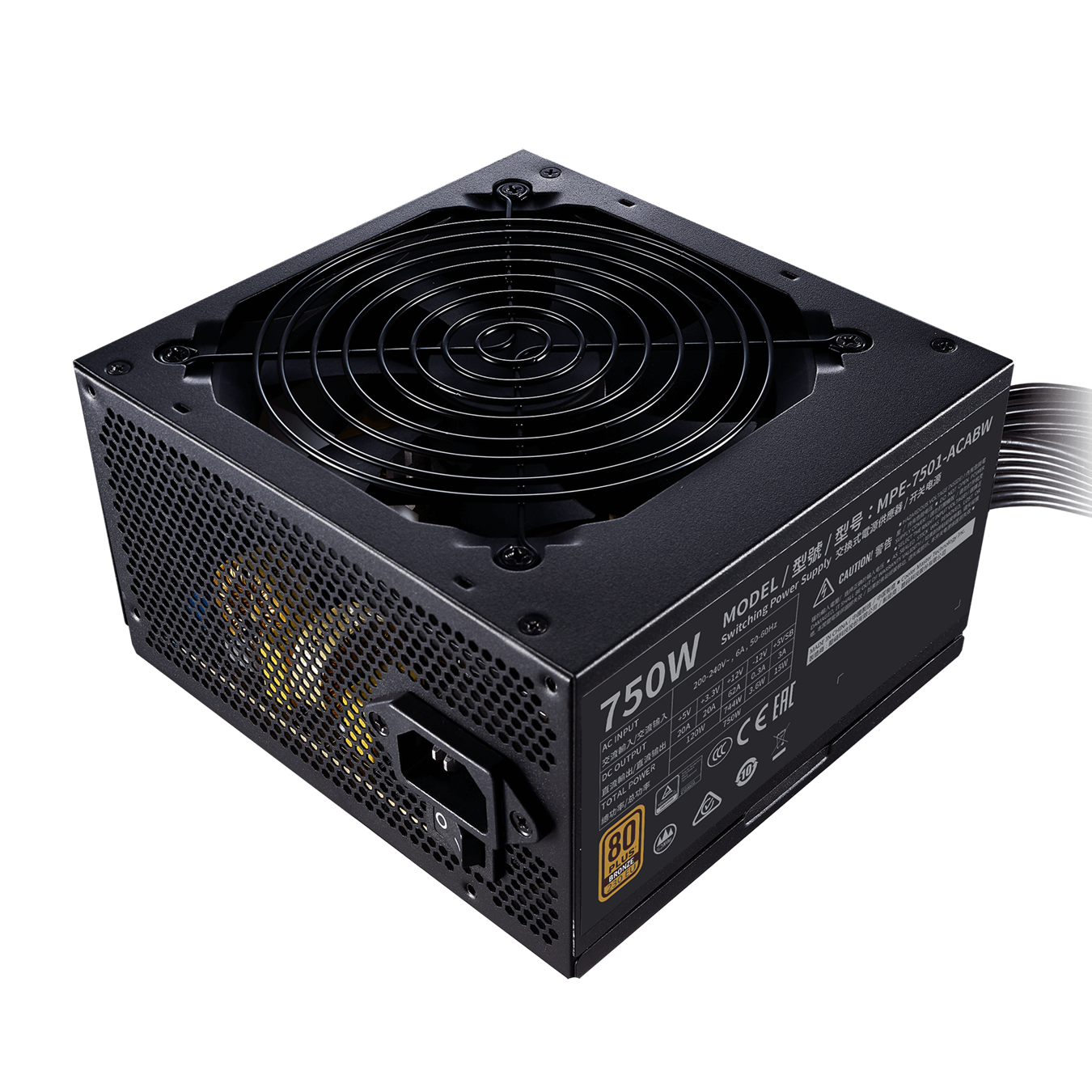 Nguồn Máy Tính Cooler Master MWE  750 BRONZE - V2 - 230V , New , FullVAT, BH 60T- Hàng chính hãng