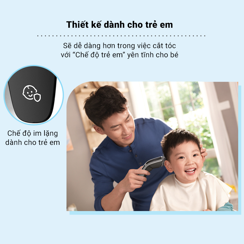 Tông đơ cắt tóc Philips HC5690/15 tích hợp 2 lưỡi cắt cao cấp, Điều chỉnh 27 cấp độ cắt tiện lợi - Hàng nhập khẩu