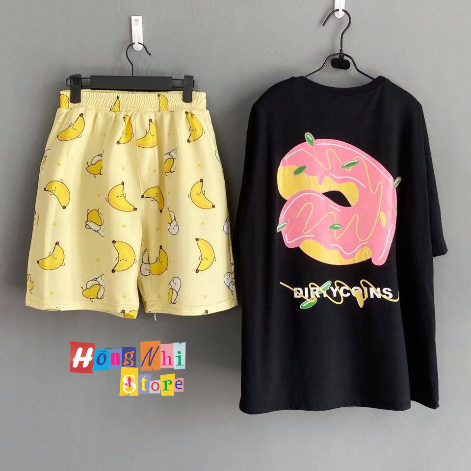 Quần Short Cartoon Unisex Trái Chuối - Quần Đùi Hoạt Hình Siêu Cute - MM